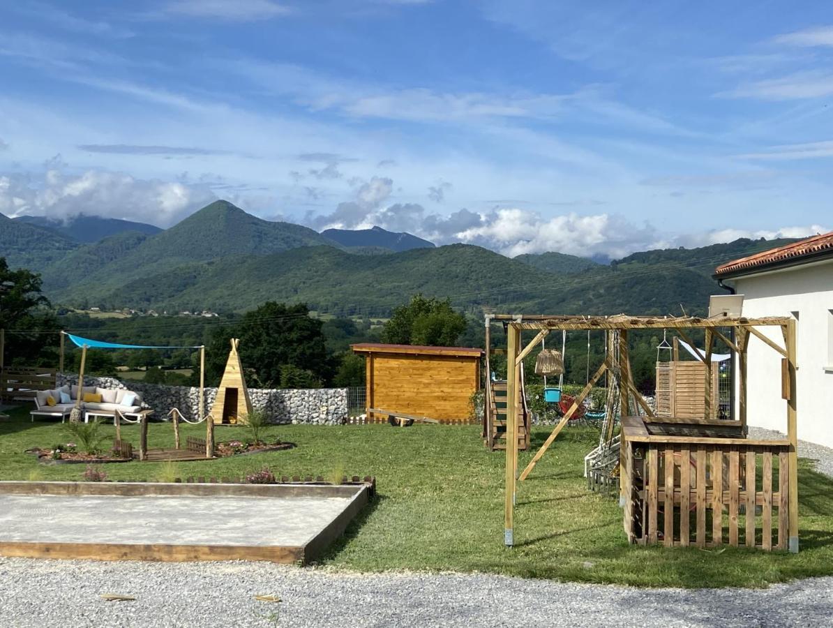 Villa Jacuzzi, Terrain De Petanque Et Aire De Jeux Vue Sur Les Pyrenees Seilhan エクステリア 写真